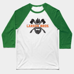 Larson Bros AxeBeard Logo - Black Baseball T-Shirt